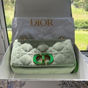 Dior Mint Green Quilted Shoulder Bag